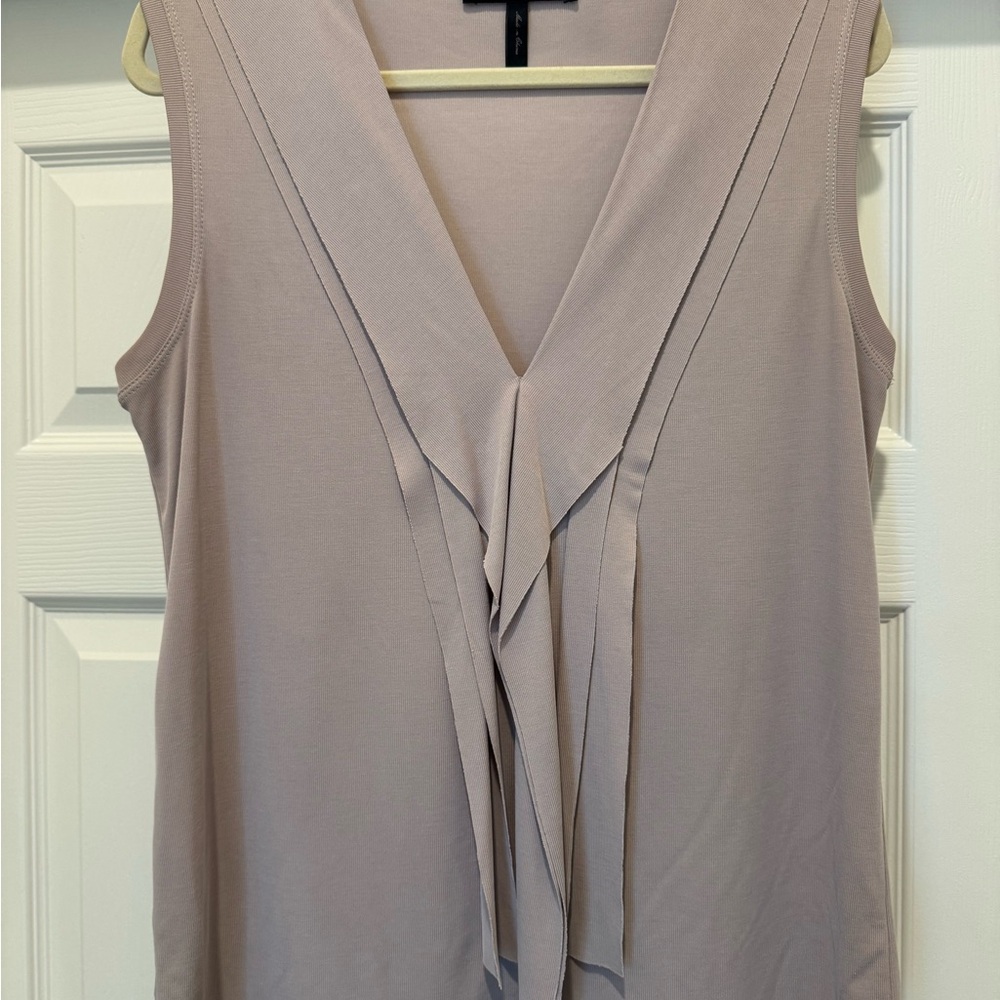 BCBGMaxAzria Sleeveless Blouse in Light Taupe